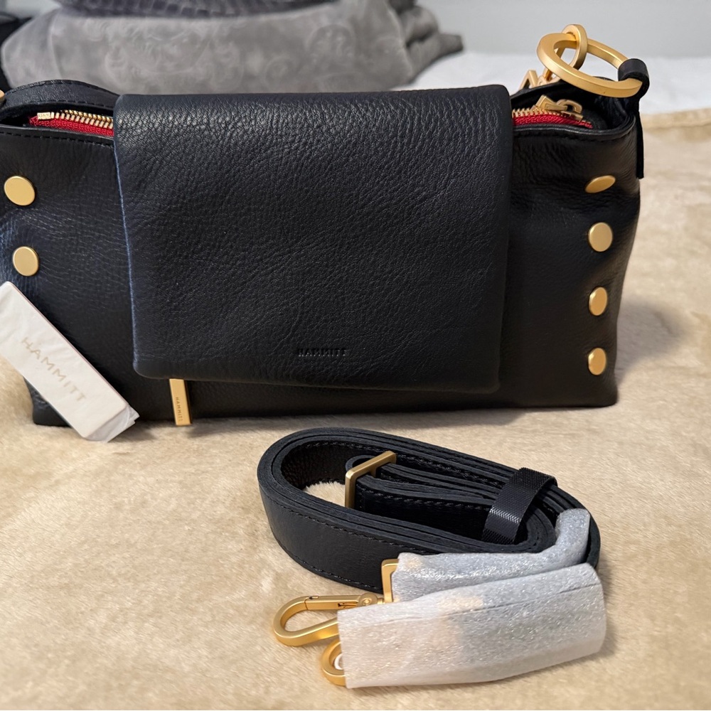 Hammitt Black and Gold Shoulder Bag - Picture 2 of 4